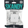 Выключатель 1-клавишный проходной с индикацией IEK SKANDY 10А SK-V08W арктический белый SK-V12-1-10-K01